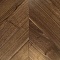 CROWNWOOD EXOTIC ONE Французская елка 45° 2-х слойная Орех Американский Натуральный Селект лак 600 х 125 х 15 / 1.50 м2 (миниатюра фото 1)