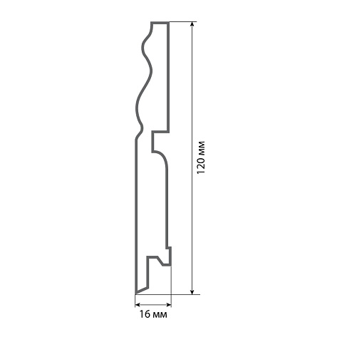 Finitura dekor RP 120х16х2400/ белый ASW (фото 2)
