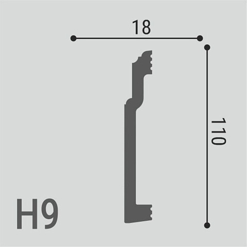 XPS Polymer Н 9 110х18/ Белый (фото 2)