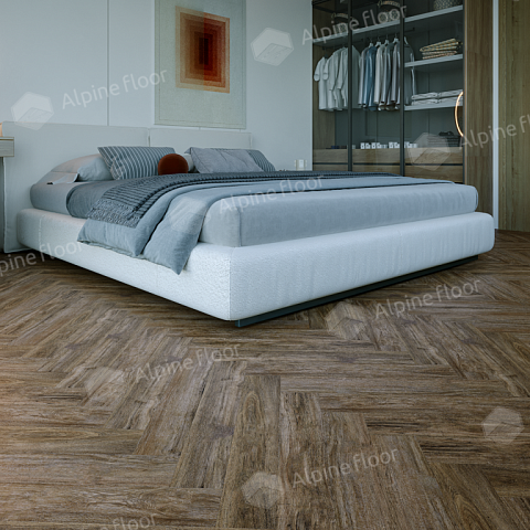 Alpine Floor Herringbone 12 Pro 4V 34 (CH) LF106-10B New­ Дуб Бордо (фото 5)